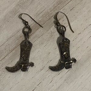 Cowboy Boot Dangle Earrings